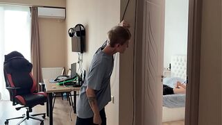 part 1 caught my str8 ally stroking to homo porn