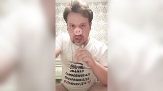 This Russian homo has a addiction: this chab likes the smack of new cum in his throat!
