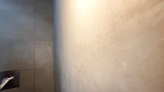 Stepsister asked her Brother to record her Taking a Shower to send to her Boyfriend, the Cuckold doesn't know that her Brother Rubs his Knob on her Booty