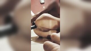 Squirting from masturbating my butt so much