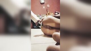 Squirting from masturbating my butt so much