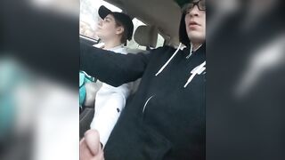 Heather Kane NEARLY caught wanking knob whilst being driven to next Porn Shoot