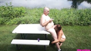 George Gets His Shlong Sucked Outdoors