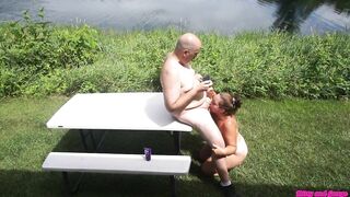 George Gets His Shlong Sucked Outdoors