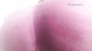 Showing my booty in bright pink taut panties! Slow striptease!