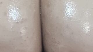 Large buble booty shaking oiled