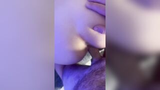 That guy opened his charming vagina and filled the holes with cum