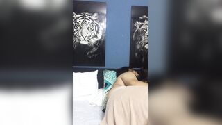 I bang my girlfriend's butt and this babe makes alluring groans.