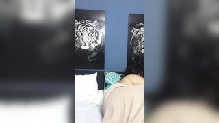I bang my girlfriend's butt and this babe makes alluring groans.
