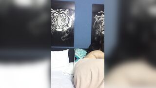 I bang my girlfriend's butt and this babe makes alluring groans.