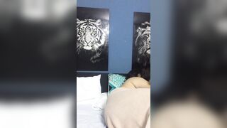 I bang my girlfriend's butt and this babe makes alluring groans.