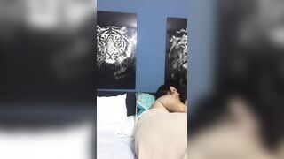 I bang my girlfriend's butt and this babe makes alluring groans.