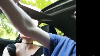 GF Jerks off College Teen on Way to Class