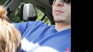 GF Jerks off College Teen on Way to Class