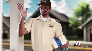 Next Day Service: Package Came with Biggest Anal Surprise CG Animation