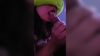 Breasty Babe Gives Me Head In Ski Mask