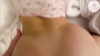 Stepsister Shares Couch on Sexy Night POV with Spanish Subtitles