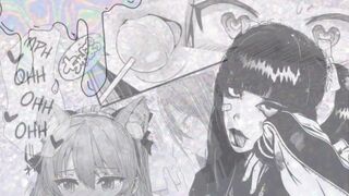 shows nylon feet to the camera and masturbates with fingers