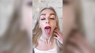 POV Face Fetish Cute Freckled Blond CHEER FLOOZY Supplicates For YOUR Cum - Remi Reagan