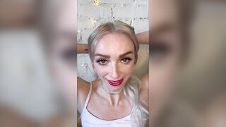 POV Face Fetish Cute Freckled Blond CHEER FLOOZY Supplicates For YOUR Cum - Remi Reagan