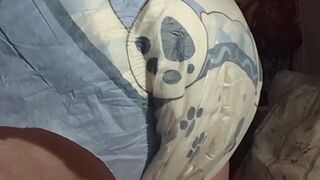 Large tit cutie in a cute diaper