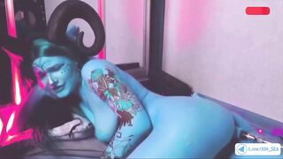 Insanely Concupiscent Blue Nymph Loses Control — Groaning & Cumming Nonstop????