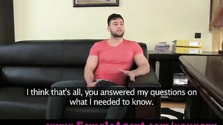 FemaleAgent. Biggest jizz flow across beautiful titties