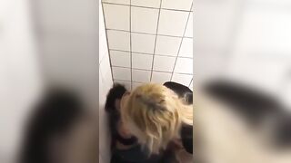 Lesbian femdom dominates a freind in bathroom humiliates her