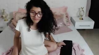 Nerdy Girl Gets Pussy Rubbed by GF