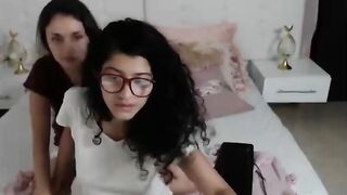 Nerdy Girl Gets Pussy Rubbed by GF