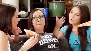 Sorority-Sisters Eat the Pizza Delivery Girl - Part 2 at Goo