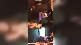 Russian girl dance naked in club