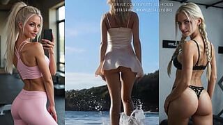 Consummate Golden-haired Ass Compilation - AI Generated