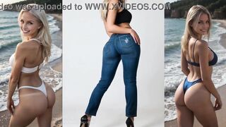 Consummate Golden-haired Ass Compilation - AI Generated