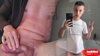 Homemade selfie and soaked creamy cum