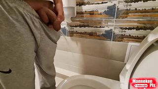 Youthful homo lengthy pissing at home