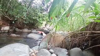 PART ONE. They meet at the river and BANG MY BOOTY.. SEX IN THE FOREST alexachris20
