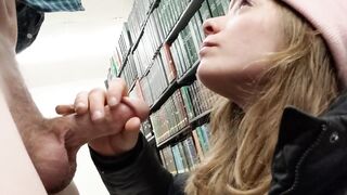Heather Kane nearly caught Sucking Shlong in Public Library