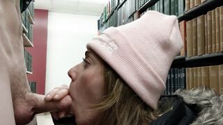 Heather Kane nearly caught Sucking Shlong in Public Library