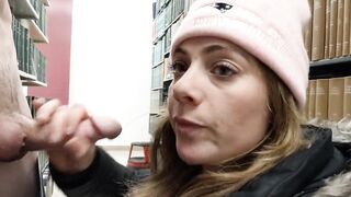 Heather Kane nearly caught Sucking Shlong in Public Library