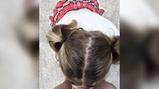 Sexually excited Co-ed Sucking Her Professor's Wang