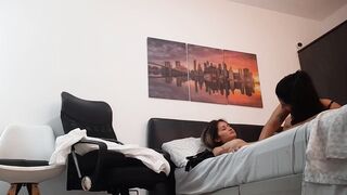 I screw my ally at her boyfriend's abode.