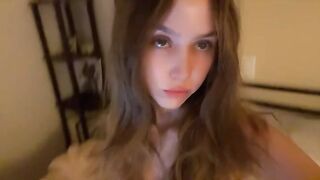 Small brunette hair showing off hawt underware