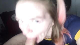 Surprise! Facial with cute teen POV