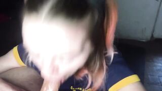 Surprise! Facial with cute teen POV