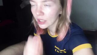 Surprise! Facial with cute teen POV