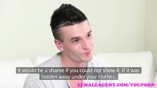 FemaleAgent Selfish chap upsets agent with surprise creampie