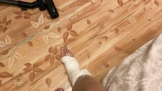 Movie scene for Ponetetu12 Cutie masturbation in plaster Сast fetish