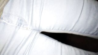 Locked myself in the basement and I had to pee my panties