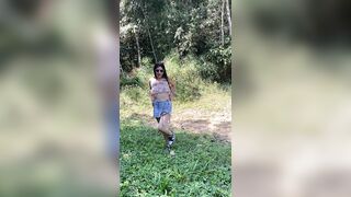 I've my lush in my snatch and my girlfriend records me and controls my lush outdoors